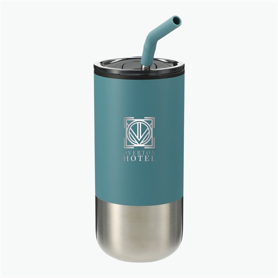 Lagom Tumbler with Stainless Straw - 16 oz - Engraved