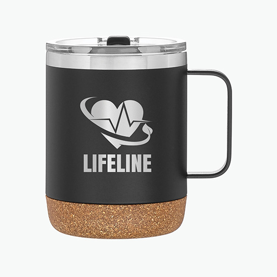 12 oz Explorer Vacuum Camp Mug with Cork Bottom - Engraved