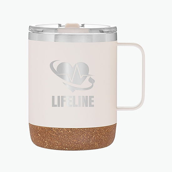 12 oz Explorer Vacuum Camp Mug with Cork Bottom - Engraved
