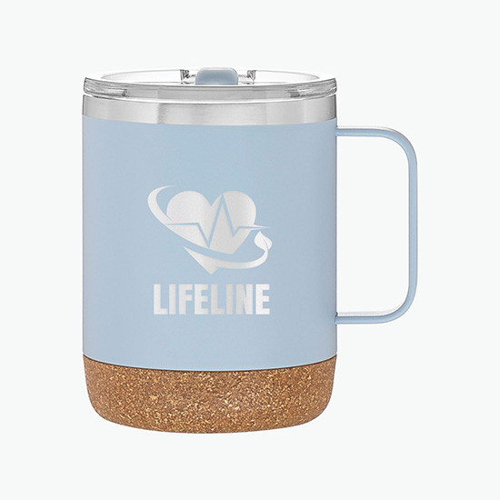 12 oz Explorer Vacuum Camp Mug with Cork Bottom - Engraved