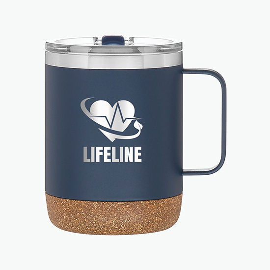 12 oz Explorer Vacuum Camp Mug with Cork Bottom - Engraved