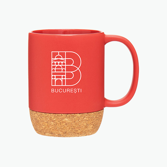 13 oz Beck Stoneware Mug with Cork Bottom
