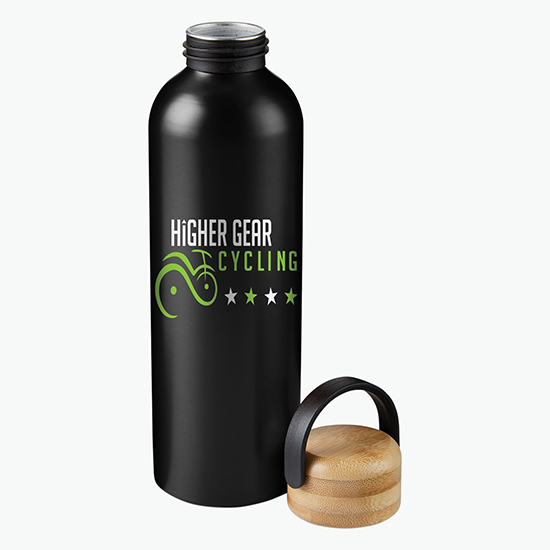 23.6 oz Refresh Aluminum Bottle with Bamboo Lid - 24-Hour Production