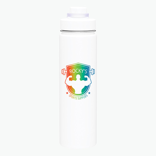 24 oz h2go Conquer Vacuum Bottle - Full Color