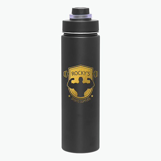 24 oz h2go Conquer Vacuum Bottle - Foil