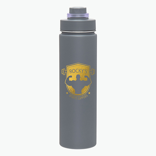 24 oz h2go Conquer Vacuum Bottle - Foil