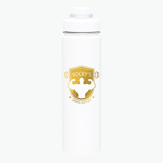 24 oz h2go Conquer Vacuum Bottle - Foil