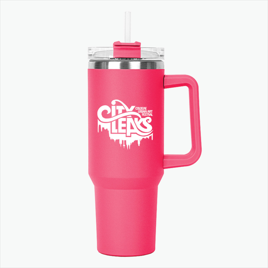 40 oz Hippo Insulated Mug with Straw