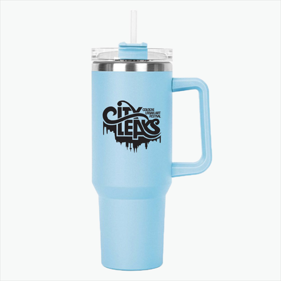 40 oz Hippo Insulated Mug with Straw