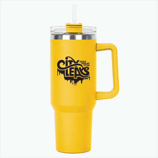 40 oz Hippo Insulated Mug with Straw