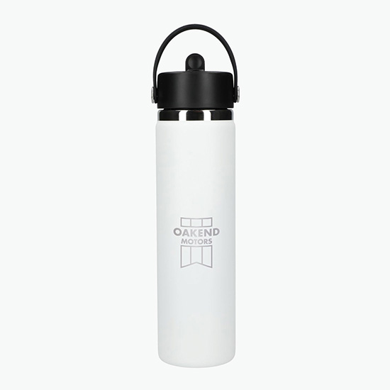 Hydro Flask® 24 oz Wide Mouth Bottle with Flex Straw Cap - Engraved - 24-Hour Production