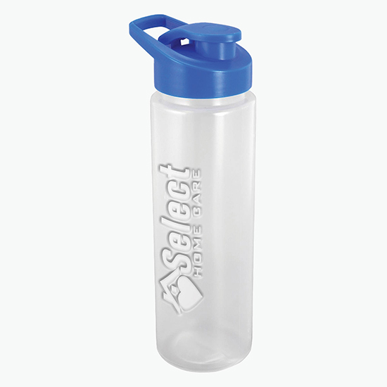 24 oz Debossed Bottle with Easy Pour Lid