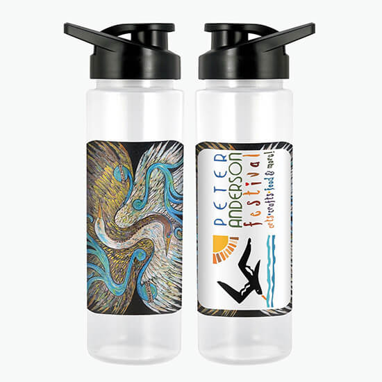24 oz Full Color Grip Bottle with Flip Up Lid