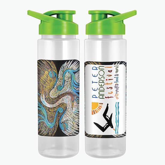 24 oz Full Color Grip Bottle with Flip Up Lid