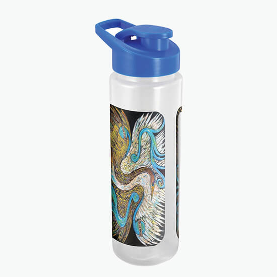 24 oz Full Color Grip Bottle with Flip Up Lid