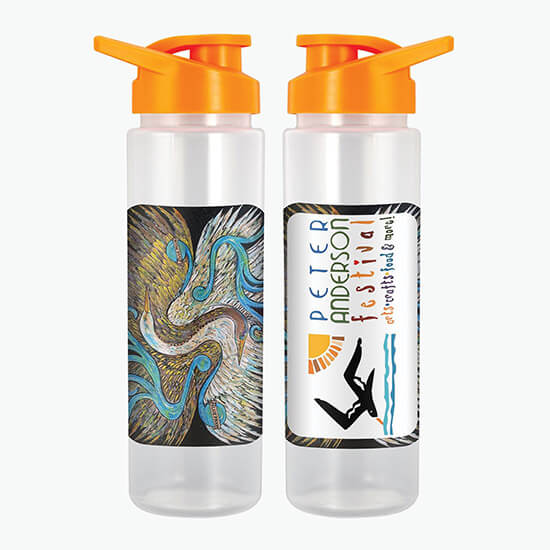 24 oz Full Color Grip Bottle with Flip Up Lid