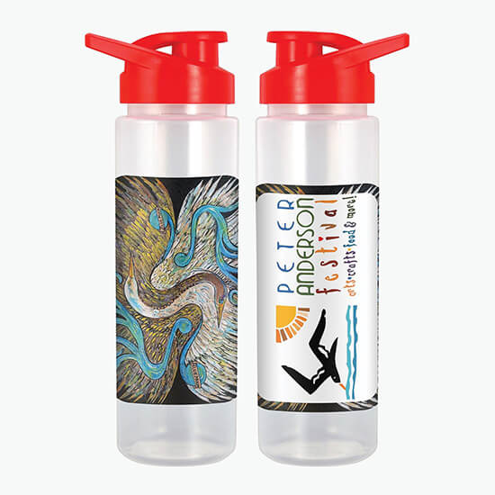 24 oz Full Color Grip Bottle with Flip Up Lid