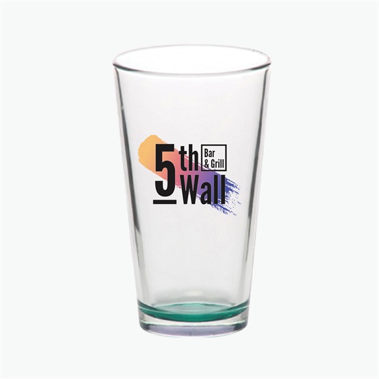16 oz Clear Libbey Pint Glass with Colored Bottom - Full Color