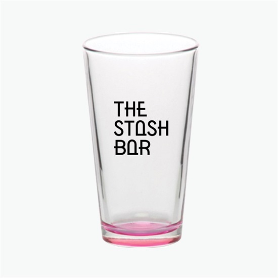 16 oz Clear Libbey Pint Glass with Colored Bottom