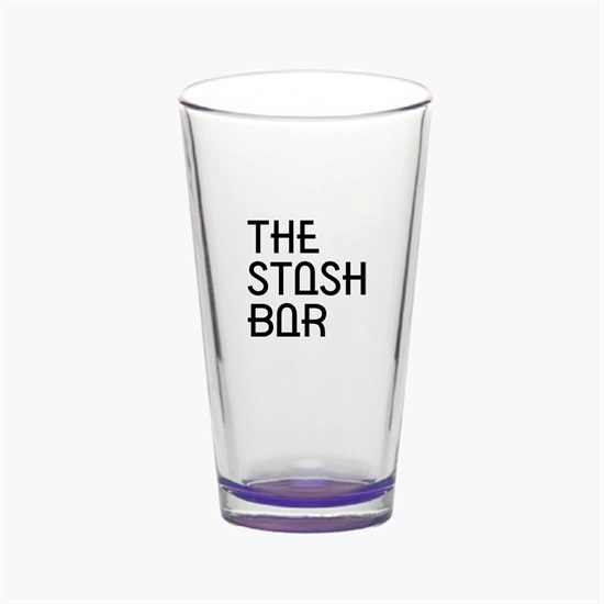 16 oz Clear Libbey Pint Glass with Colored Bottom