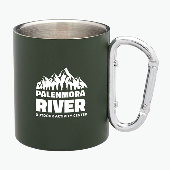 10 oz Stainless Mug with Carabiner Handle