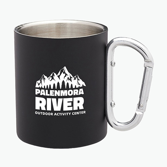 10 oz Stainless Mug with Carabiner Handle