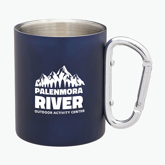 10 oz Stainless Mug with Carabiner Handle