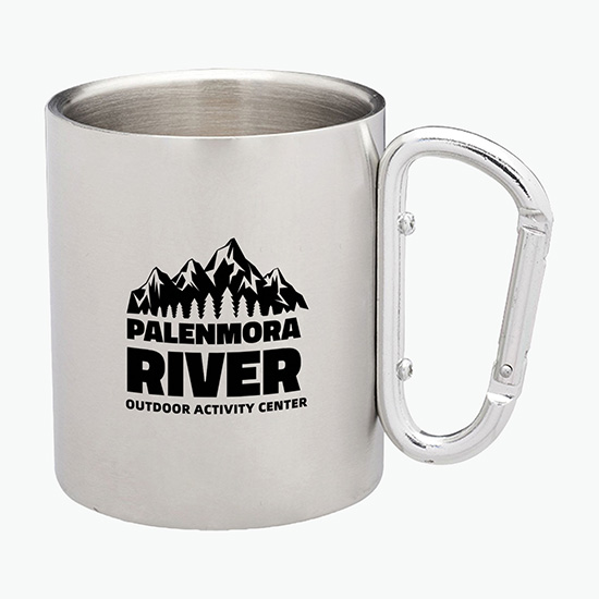 10 oz Stainless Mug with Carabiner Handle