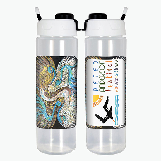 24 oz Full Color Grip Bottle with Pop Up Lid
