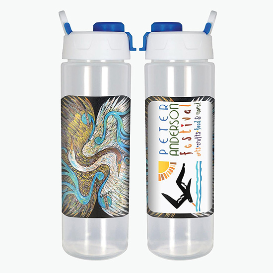 24 oz Full Color Grip Bottle with Pop Up Lid
