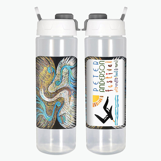 24 oz Full Color Grip Bottle with Pop Up Lid