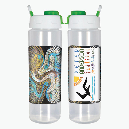 24 oz Full Color Grip Bottle with Pop Up Lid
