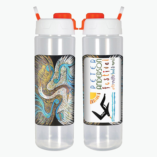 24 oz Full Color Grip Bottle with Pop Up Lid