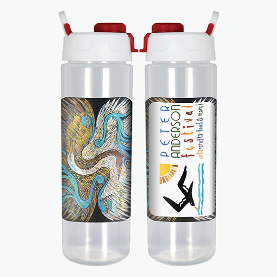24 oz Full Color Grip Bottle with Pop Up Lid