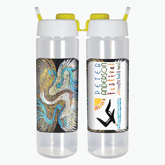 24 oz Full Color Grip Bottle with Pop Up Lid
