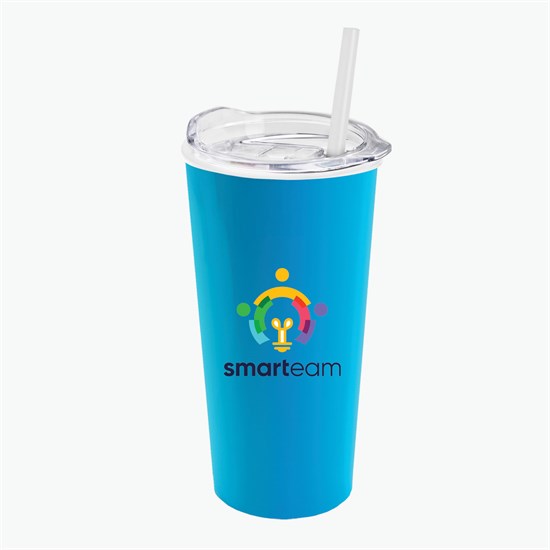 18 oz Road Master Tumbler with Slide Lid and Straw - Full Color