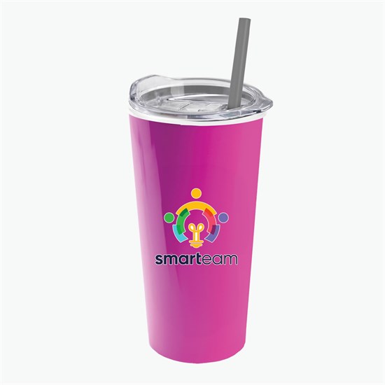 18 oz Road Master Tumbler with Slide Lid and Straw - Full Color