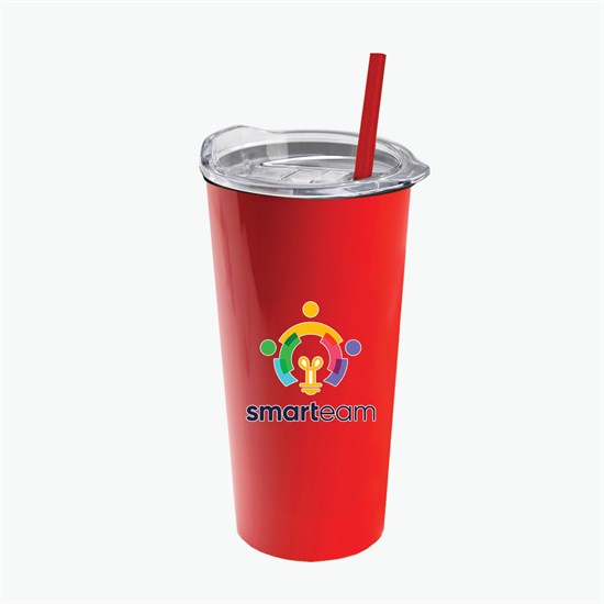 18 oz Road Master Tumbler with Slide Lid and Straw - Full Color