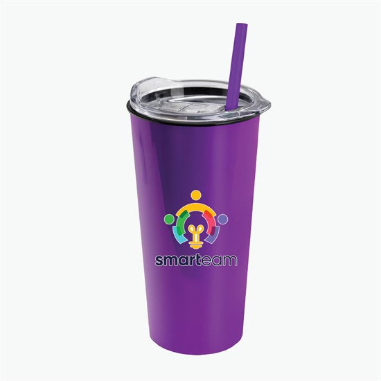 18 oz Road Master Tumbler with Slide Lid and Straw - Full Color