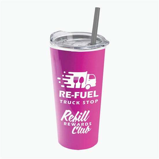 18 oz Road Master Tumbler with Slide Lid and Straw