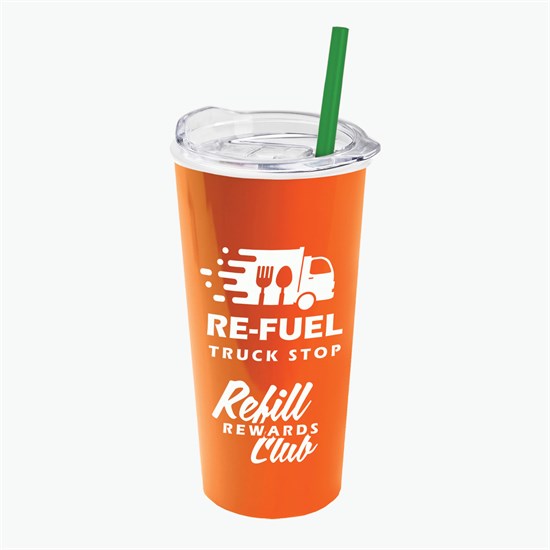 18 oz Road Master Tumbler with Slide Lid and Straw