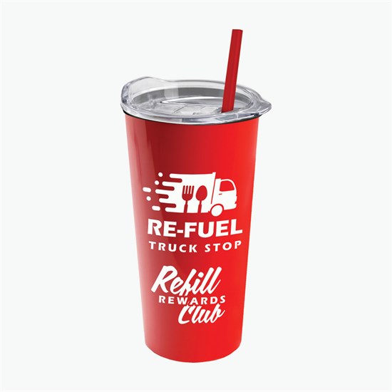 18 oz Road Master Tumbler with Slide Lid and Straw