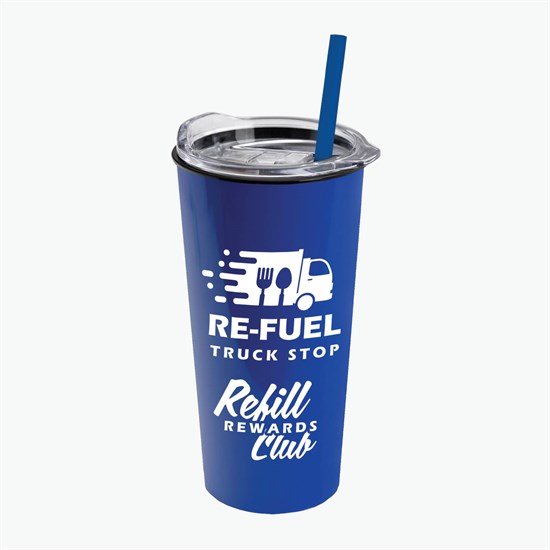 18 oz Road Master Tumbler with Slide Lid and Straw