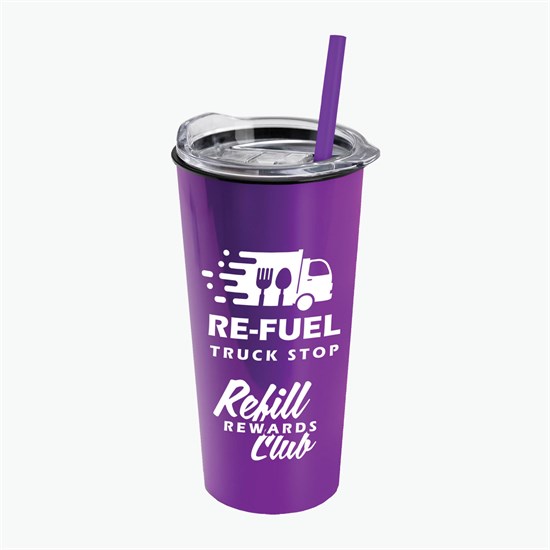 18 oz Road Master Tumbler with Slide Lid and Straw