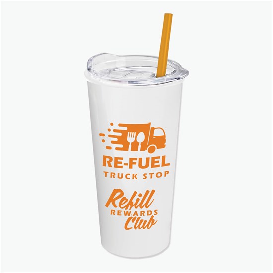 18 oz Road Master Tumbler with Slide Lid and Straw