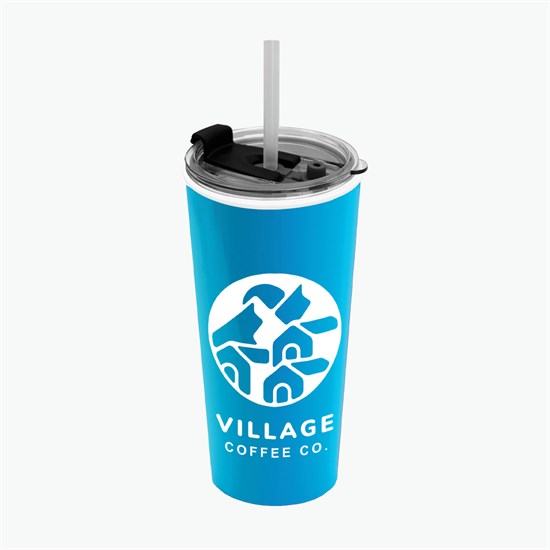 18 oz Road Master Tumbler with Flip Up Lid and Straw