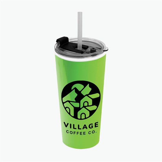 18 oz Road Master Tumbler with Flip Up Lid and Straw