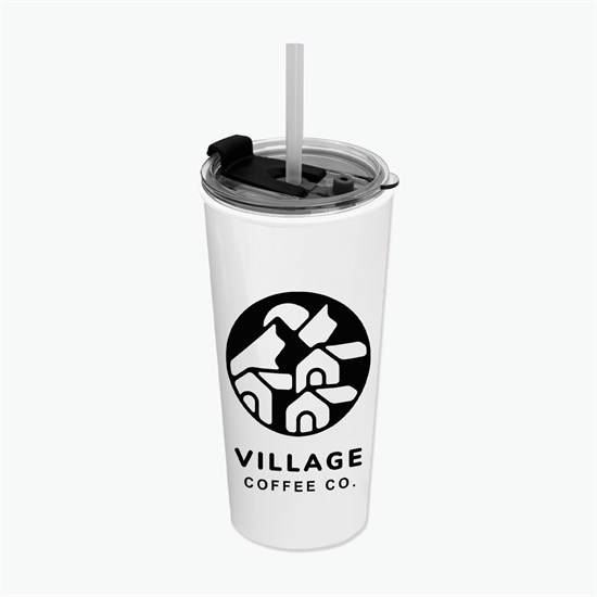 18 oz Road Master Tumbler with Flip Up Lid and Straw