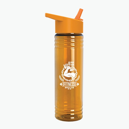 24 oz Slim Fit Water Bottle with Flip Straw Lid