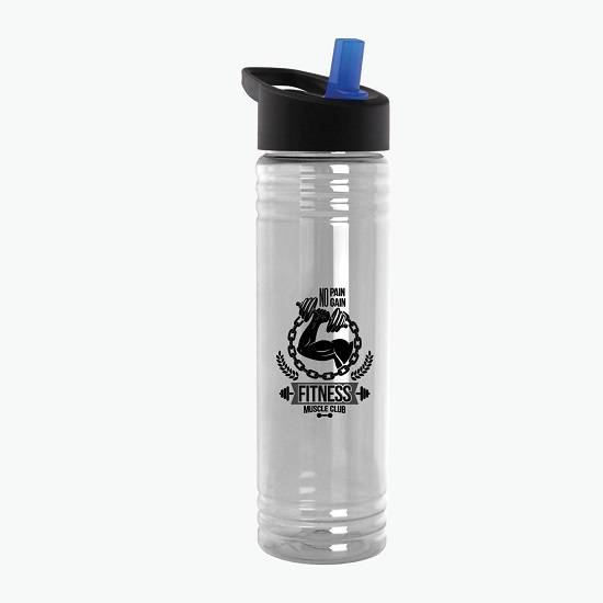 24 oz Slim Fit Water Bottle with Flip Straw Lid